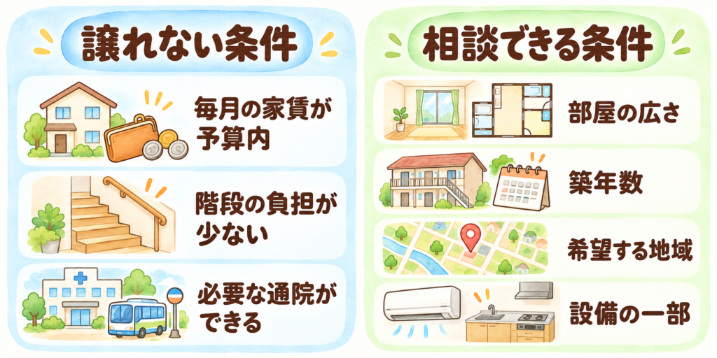 部屋探しの条件